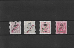 MACAU. 1913. Local "Republica" Ovptd. Provisional. Choi 182/5 (x). Complete Set Of 4. Fine Mint. VF 1997 Cat. HK$ 400. - Altri & Non Classificati