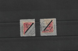 MACAU. 1911. Choi 145º (x2) Top And Lower Bisected Parts, Cancelled On Perforated Pieces. Lovely Exhibition Pair 97 HK$  - Otros & Sin Clasificación