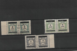 MACAU. 1910. Choi 141/3 (x/o) 141º - 142a (x) + 143a (x). Very Postage Due Ovpt. Complete Set In Pairs, Mint And Used Wi - Other & Unclassified