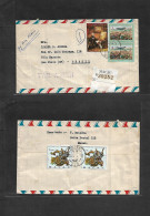 MACAU. 1977 (1 July) GPO - Brazil, S. Paulo. Registered Air Multifkd Front + Reverse Envelope. VF. - Sonstige & Ohne Zuordnung