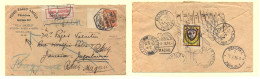 MACAU. 1938 (25 March) GPO - Yougoslavia, Zemun (10 May) Fwded + "Retour Macau" Mns (RRR) Various Cachet + Label + Rever - Autres & Non Classés