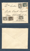 MACAU. 1933 (27 Apr) GPO Local Fkd Envelope, Ceres Issues Three Diff Together On Same Cover, Including Unique Combinatio - Andere & Zonder Classificatie