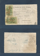 MACAU. 1944 (10 July). Postal Telegraph Receipt. Macao-Shanghai, China. Fkd With (2 X) 10 Avo. Assistencia Hong Kong Pri - Otros & Sin Clasificación