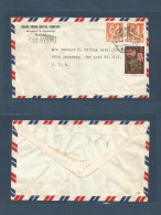 MACAU. 1957 (7 Febr) GPO - USA, NYC. Aair Multifkd Envelope. Hexagonal Ds. Fine. - Other & Unclassified