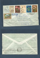MACAU. 1963 (11 March) GPO - USA, NYC. Air Multifkd Envelope. Flowers Issue. - Altri & Non Classificati