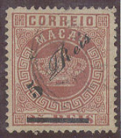 MACAU. 1885. Af 11º. 5rs / 25rs Rose Very Intense Perf 12 1/2 Well Centered Cancelled Cds Thick Bar. - Other & Unclassified