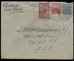 MACAU. 1939 (28 Feb). Macau - USA. Tricolor Mixed Issue Fkd Env. Fine. - Other & Unclassified