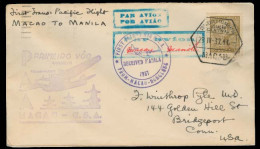 MACAU. 1937 (23 April). Macau - Manila (29 April). First Flight. Fkd Env. - Altri & Non Classificati