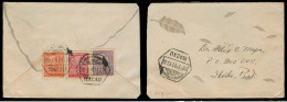 MACAU. 1937 (20 Oct). Macau - Philippines. Leaf Ilustrated Tricolor Fkd Env. VF. - Altri & Non Classificati