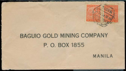 MACAU. 1948. Macau - Philippines. Fkd Env 10a Orange X2. Gold Mine. - Autres & Non Classés