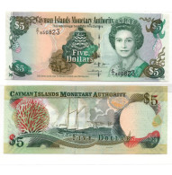 Cayman Islands 5 Dollars 2005 QEII P-34 UNC Prefix C/2 - Islas Caimán