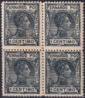 Fernando Po 1907 Sc 152 Ed 152 Block MNH** Streaky Gum - Fernando Po