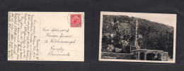 MALAYSIA. 1935 (23 Dec) Penang - Denmark, Lyngby. Fkd RHR Station Photo Card, Tied Penang Hill, Cds. Fine + Dest. - Malaysia (1964-...)