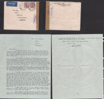 MALAYSIA. 1940 (16 Oct) Johore, Buket Paloh Estate - Scotland, Aberden. Air Multifkd Censored Ovptd Tied Paquebot / Sing - Malaysia (1964-...)