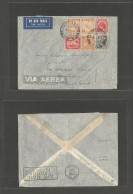 MALAYSIA. 1937 (5 Nov) PaHang, Perak, Malaya, Negri Sembilan. Telok Anson - New Zealand, Aukland. Air Multifkd Mixed Sta - Malesia (1964-...)