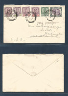 MALAYSIA. 1937 (8 March) Johore. J. Bahru - USA, Washington, Seattle. Multifkd Envelope At 26c Rate. VF Appealing Multip - Malesia (1964-...)