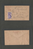 MALAYSIA. 1948. Coronation Issue. Muar, Johore - Sweden I Boras. Fkd 10c Cover + Taxed + Aux Postal Marks. + "T" - Malaysia (1964-...)