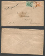 MALAYSIA. 1929 (7 March) Kuala Selangor - UK, Sussex (1 Apr) Fkd Env, 6d Rate. Fine. - Malaysia (1964-...)