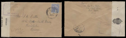 MALAYSIA. 1939 (6 Oct). Perak. Ipoh - Hawaii. Fkd Censored Env Via Hong Kong (17 Oct). A Better Dest And VF. - Malaysia (1964-...)