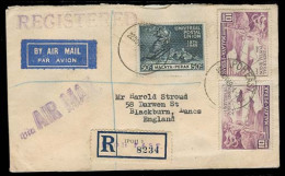 MALAYSIA. 1949. Perak. Ipoh - UK. Air Reg Multifkd UPU Env. Fine. - Malasia (1964-...)