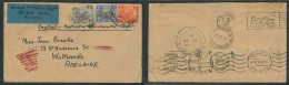 MALAYSIA. 1931 (14 April). Kammunting / FMS - South Australia. British Australia Flight. Multifkd + Taxed Env + Censor. - Malesia (1964-...)