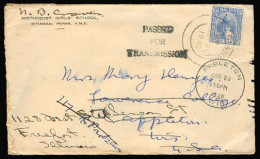 MALAYSIA. 1940 (22 Feb). Sitiawan - USA. Fkd Censored Env. - Malaysia (1964-...)