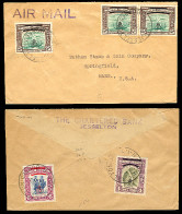 MALAYSIA. 1948. NORTH BORNEO. Jesselton - USA. Air Multifkd Env / "GR" Ovptd. - Malaysia (1964-...)