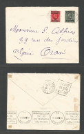 MARRUECOS - British. 1936 (28 May) BPO, Casablanca - Algeria, Oran. Fkd Envelope, Ovptd Issue. Better Destination Via Gi - Marruecos (1956-...)