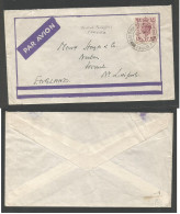 MARRUECOS - British. 1945 (15 Dec) Tangier - UK, England, Newton. Air Fkd Env, 6d. GB, Cds. - Marruecos (1956-...)