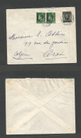 MARRUECOS - British. 1937 (20 April) BPO, Casablanca - Algeria, Oran. Mixed Issues, Ovptd, 50c Rate. Nice Item + Better  - Marruecos (1956-...)