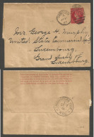 MARRUECOS - British. 1894 (17 July). Gibraltar 1d Red Stat Wrapper Used In Tangier. Circulated To Luxemburg (22 July) Wi - Marruecos (1956-...)