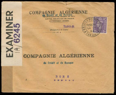 MARRUECOS - British. 1943 (14 Sept). BPO - Gibraltar. Tangier - Algeria. Fkd Env 3d / BPO Cds + 1A / 6245 Gibraltar Cens - Marruecos (1956-...)