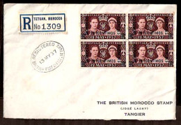 MARRUECOS - British. 1937. Tetuan - Tangier. BPO / Registr Env / Block Of 4. - Marruecos (1956-...)