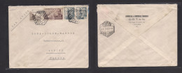 MARRUECOS. 1947 (7 Aug) Tanger - Suiza, Zurich. Sobre Franqueado Multiple Via Aerea Emision Franco Y La Cierva. Bonito. - Maroc (1956-...)