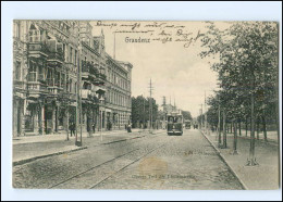 XX002743/ Graudenz Straßenbahn Oberer Teil Der Lindenstr. AK 1906 Westpreußen - Westpreussen
