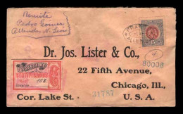 MEXICO. 1911. Allende / N. Leon To USA. Registered Fkd Env. Special Cachet + Bicolor Label (RR + Nice). - Mexico