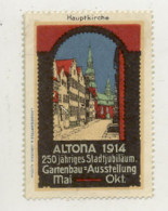 W0Z43/ Altona Gartenbau-Ausstellung 1914 Reklamemarke Hamburg - Altona