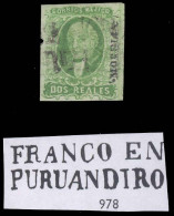 MEXICO. Sc 3º. MORELIA District. 2rs Green "PURUANDIRO" Sch 978. Fine.15 Pts. - Mexico