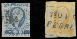 MEXICO. Sc 1º/2º. TOLUCA District. 1/2rl + 1rl. Fine Pair, Better Cancel. - Mexico