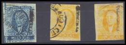 MEXICO. Sc1º/2º (x2). CUERNAVACA District. 1/2rl And 1rl (x2). With Diff Name Positions Up / Down. Scarce Fine Trio. - Mexico