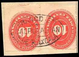 MEXICO. 10c Horizontal Pair. CALPULALPAN. Tlaxcala. (***) Oval Cancel. Superb. - Mexico