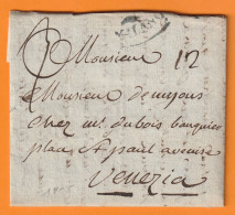 1805 - Lettre En Français De 3 P. Avec Illustration De MILANO Milan Italia Vers VENEZIA Venise - Département Conquis - 1792-1815 : Departamentos Conquistados