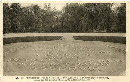 CPA - RETHONDES -  INSCRIPTION COMMEMORATIVE - Rethondes