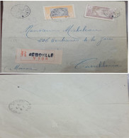 D)1928, FRENCH WEST AFRICA, TODAY IVORY COAST, LETTER SENT TO MOROCCO, REGISTERED MAIL, XF - Africa (Other)