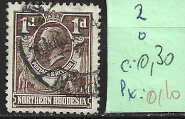 RHODESIE DU NORD 2 Oblitéré Côte 0.30 € - Rhodesia Del Nord (...-1963)