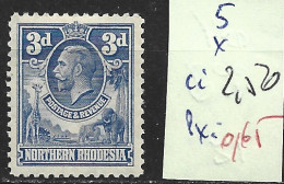 RHODESIE DU NORD 5 * Côte 2.50 € - Noord-Rhodesië (...-1963)