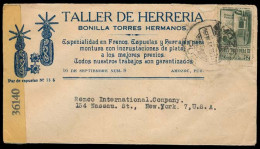 Mexico - XX. 1945. Amozo, Pue - USA. Ilustrated Herreria (Horses) Fkd Env. - Mexico