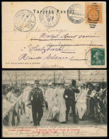 Mexico - XX. 1909. Merida / Yucatan - FRANCE. Fwded. Alsace PPC Fkd Railway OPA Nº295 + French Stamp / Cds. VF Combinati - Mexico