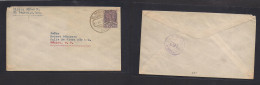 MEXICO - Stationery. 1936 (11 July) El Regocijo, Dgo - DF. 10c Lilac Stat Env. VF Used. - Mexico