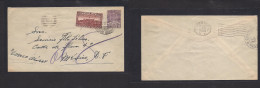 MEXICO - Stationery. 1938. 10c Lilac Stat Env + Air Adtl On Local Usage To DF. - Mexico